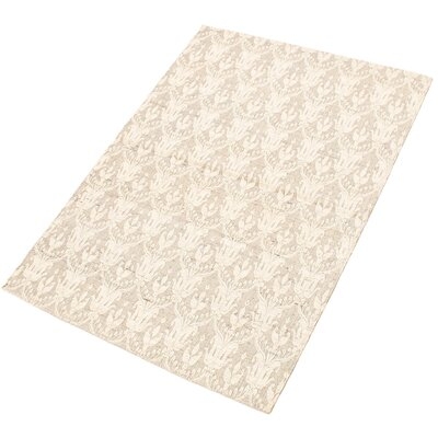 One-of-a-Kind Vandeventer Hand-Knotted 2010s Collage Cream/Brown 4'7" x 6'7" Chenille Area Rug - Image 0