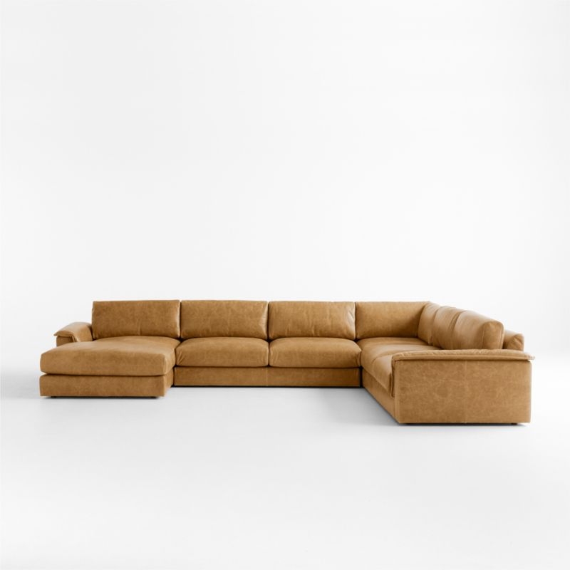 Wythe 4-Piece L-Shaped Leather Sectional Sofa with Chaise Lounge - Image 4