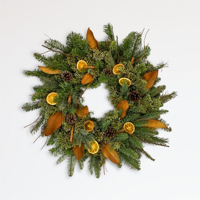 Live Orange & Cinnamon Wreath 22" - Image 0