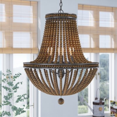 Hilma 6 - Light Unique Empire Chandelier with Beaded Accents - Image 0