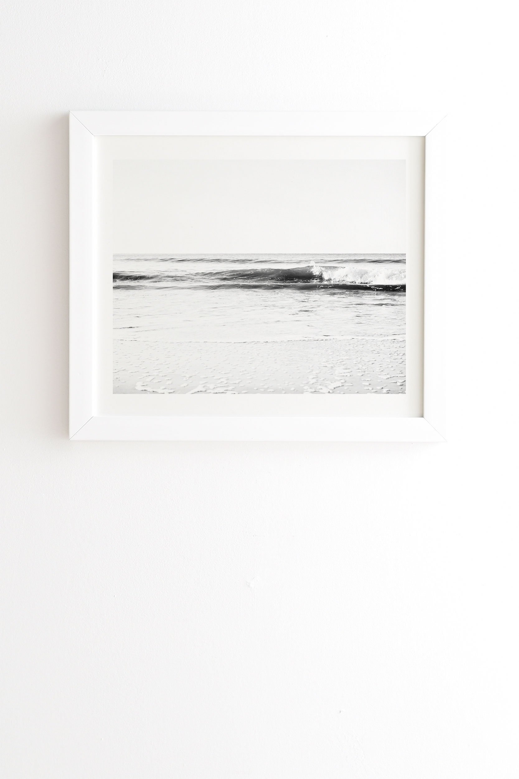 Bree Madden Surf Break White Framed Wall Art - 8" x 9.5" - Image 0