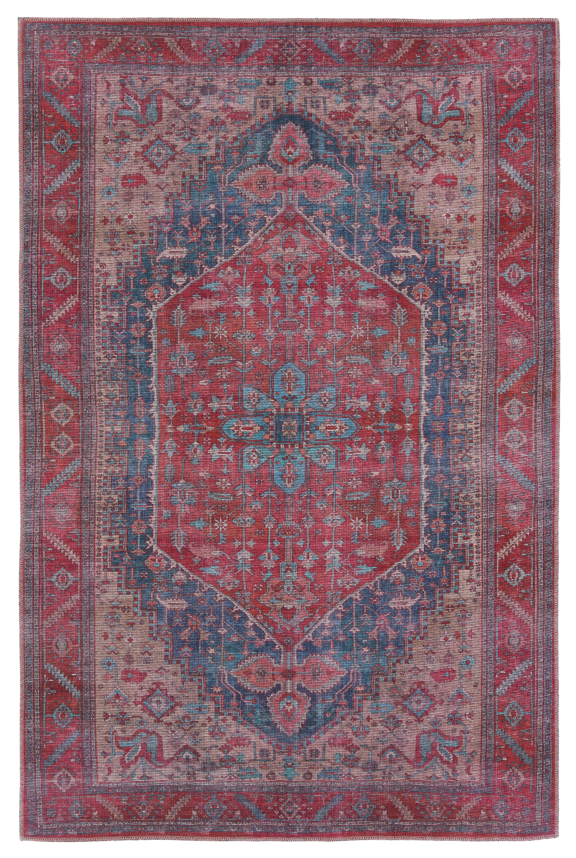 Vibe by Fairbanks Medallion Red/ Blue Area Rug (9'2"X12') - Image 0