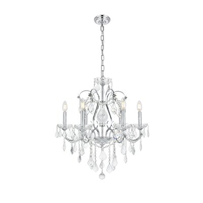 Diogo 6 - Light Candle Style Classic / Traditional Chandelier with Crystal Accents - Image 0