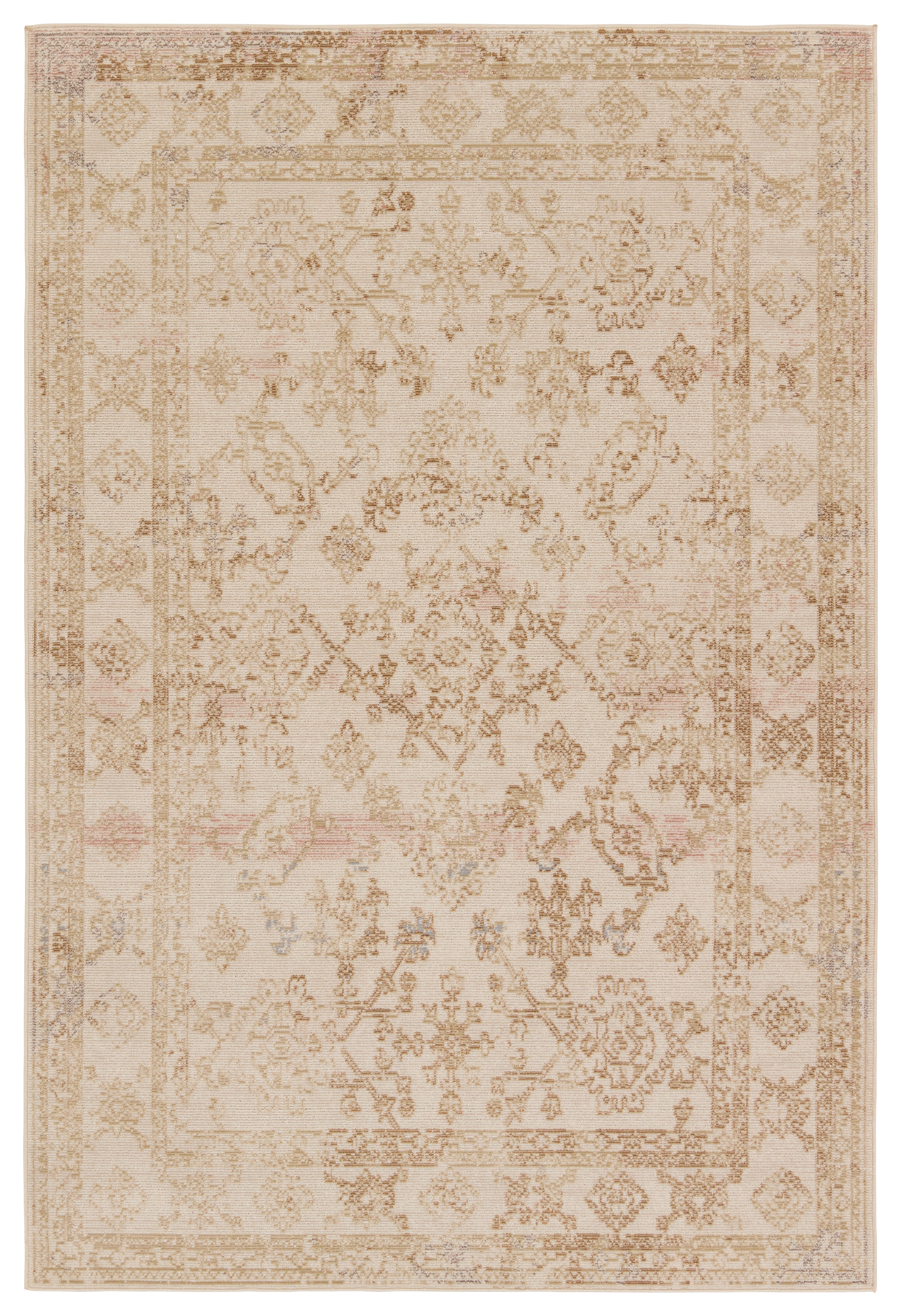 Vibe by Salerno Indoor/Outdoor Medallion Gold/ Ivory Area Rug (2'6"X4') - Image 0