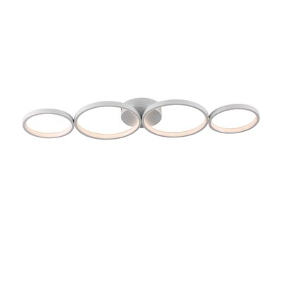 Modern And Simple 4-Ring Dimmable LED Ceiling Light (White) - Image 0