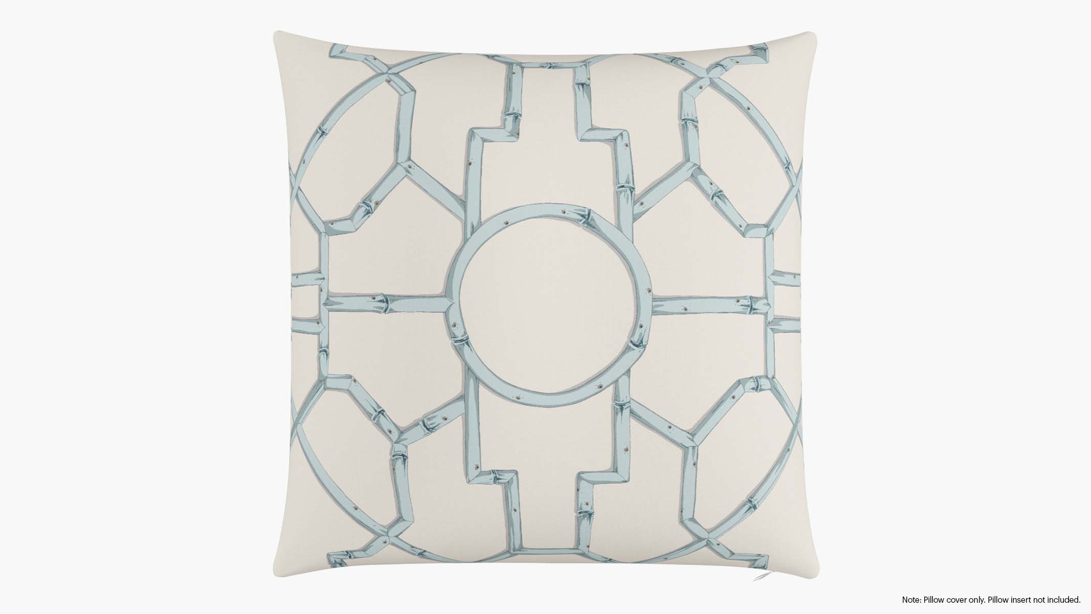Throw Pillow Cover 26", Blue Baldwin Bamboo, 26" x 26" - Image 0