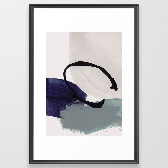 Minimalist Painting 01-1 Framed Art Print by Iris Lehnhardt - Scoop Black - Large 24" x 36"-26x38 - Image 0