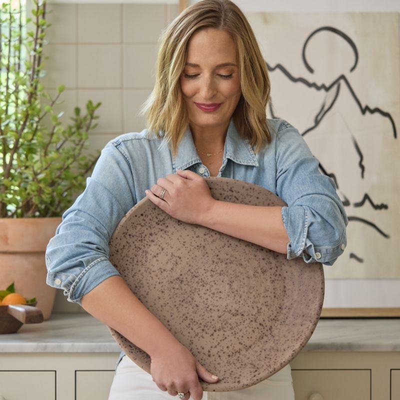 Otobe Taupe Terracotta Centerpiece Bowl 16.5" by Gaby Dalkin - Image 2