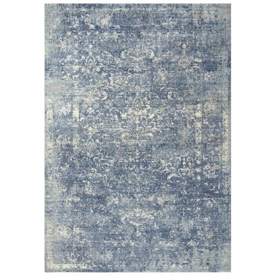 Burkhardt Abstract Wool Blue Area Rug - Image 0