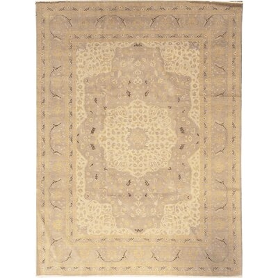 Oriental Hand Knotted Wool Cream Area Rug - Image 0