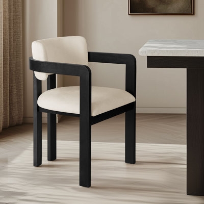 28.5" W Upholstered Dining Armchair - Image 0