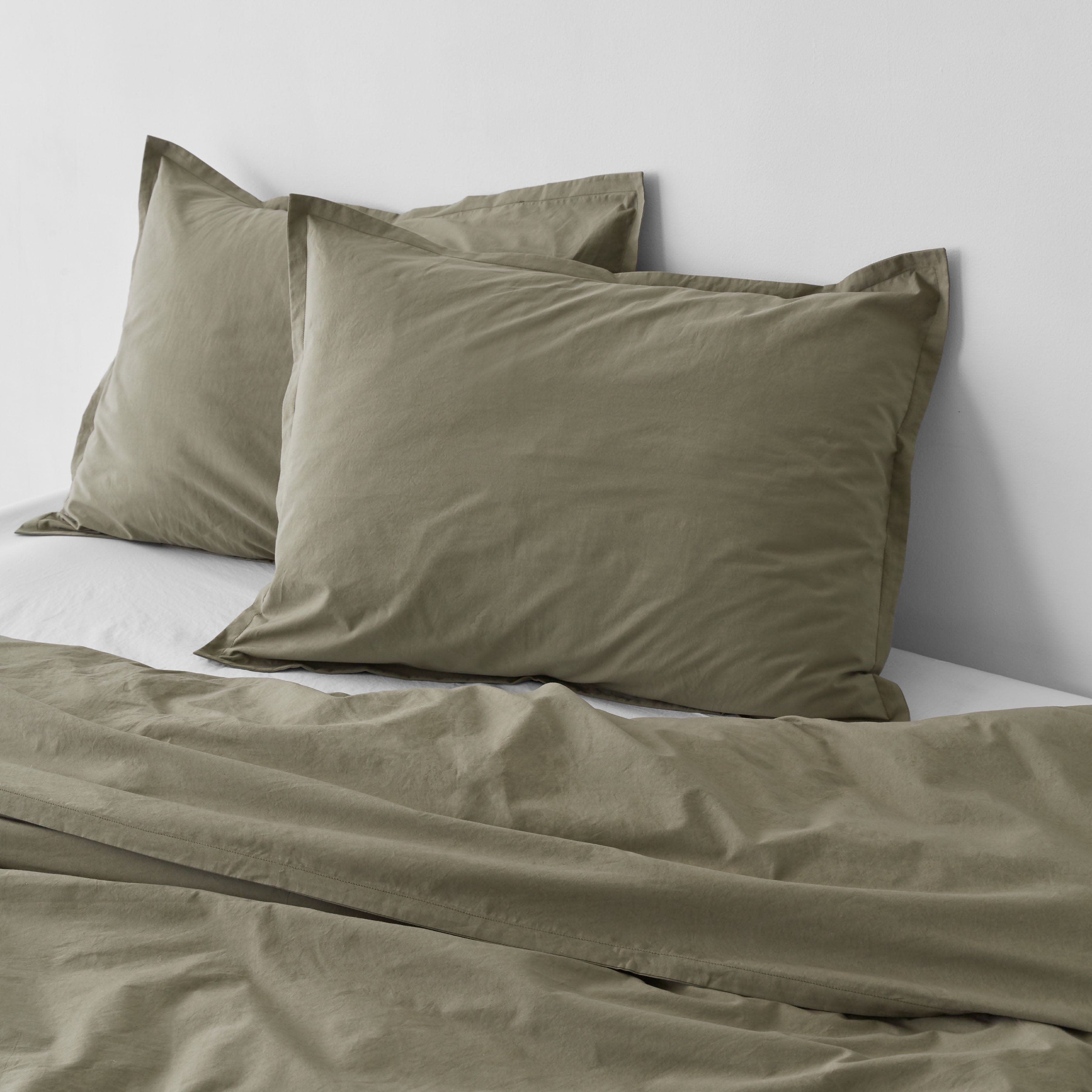 The Citizenry Organic Stonewashed Percale Duvet | Full/Queen | Duvet + Sham Set | Grey - Image 6