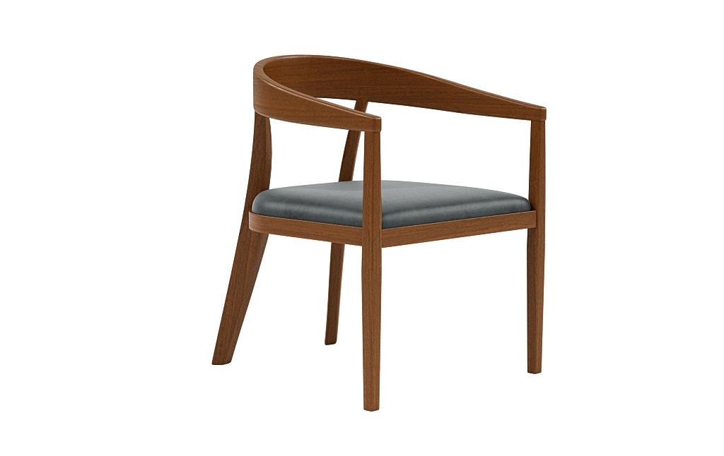 Monroe Leather Wood Framed Upholstered Chair - Image 1