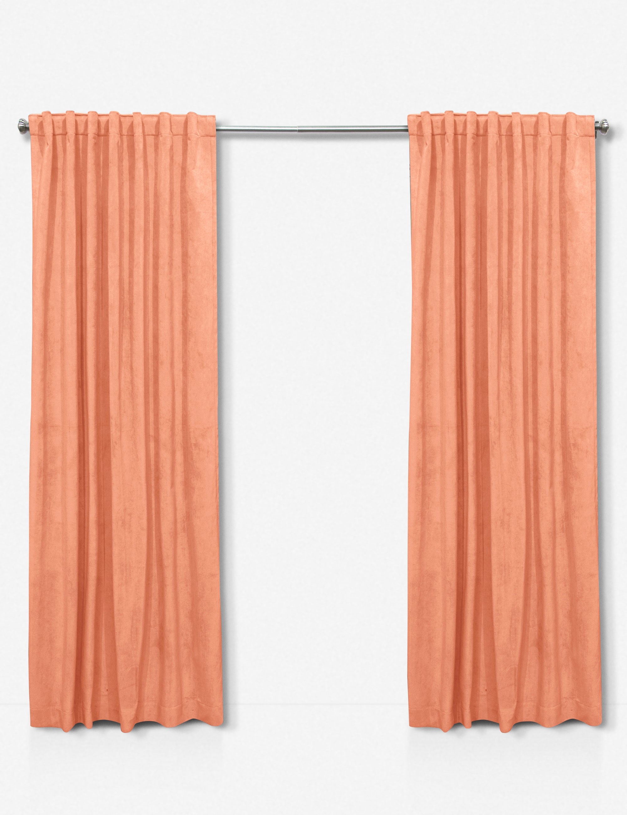 Velvet Papaya Curtain Panel, 96" x 50" Blackout - Image 0