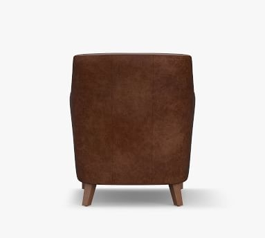 SoMa Newton Leather Armchair, Polyester Wrapped Cushions, Vegan Java - Image 3