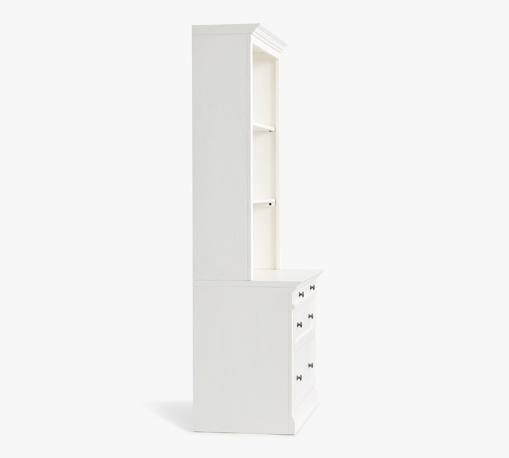 Livingston Bookcase with 2-Drawer Lateral File Cabinet, Montauk White, 35"L x 81"H - Image 6