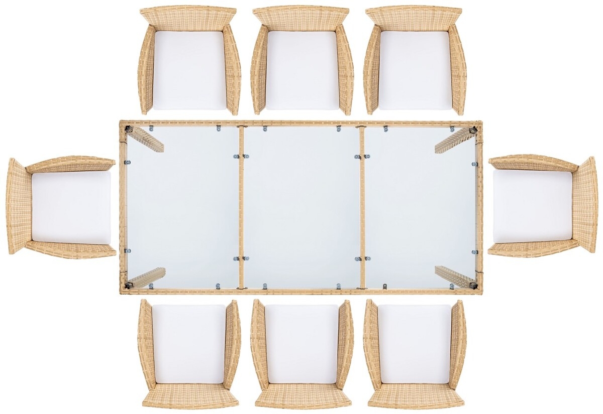Hailee Dining Set - Natural/White - Safavieh - Image 2