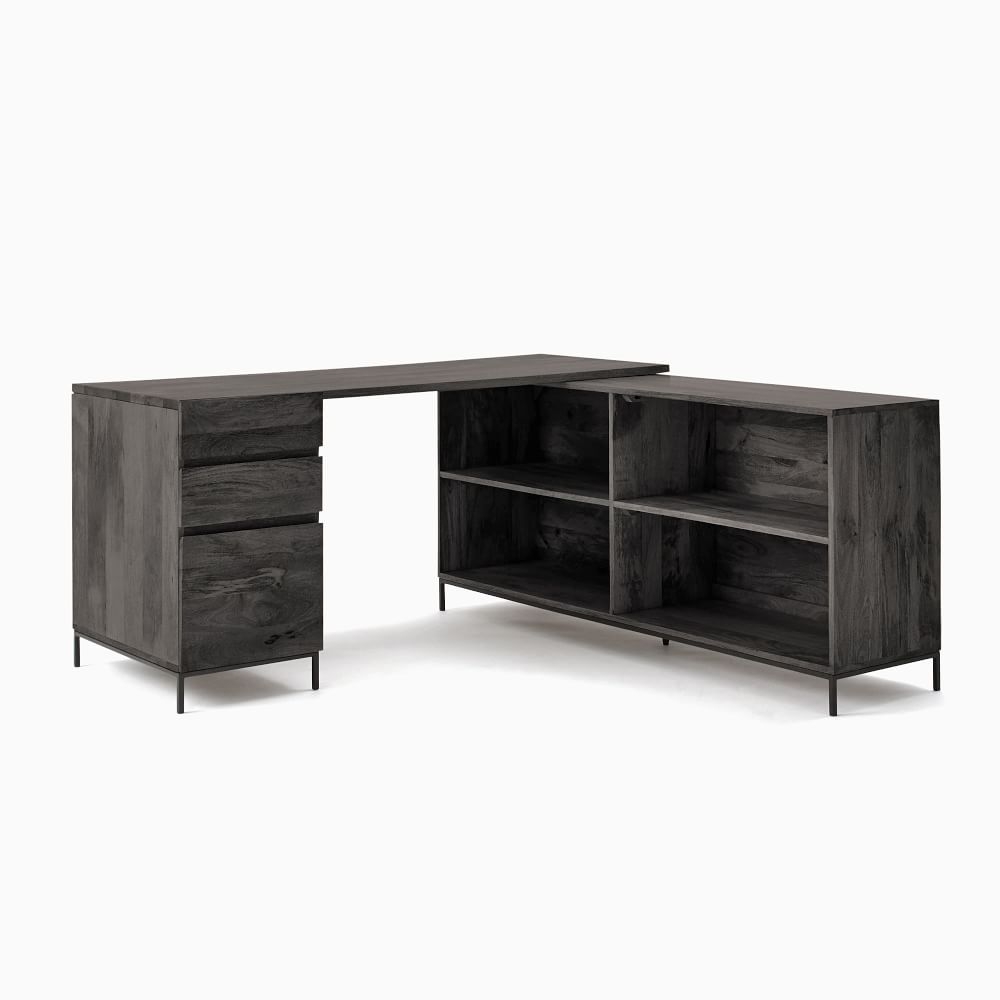 We Industrial Storage Collection Black Set 3 Desk Top And Box File And Bookshelf - Image 0