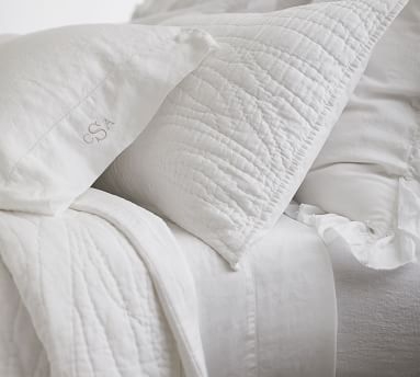 Belgian Flax Linen Pillowcases, Standard, Chambray, Set of 2 - Image 3