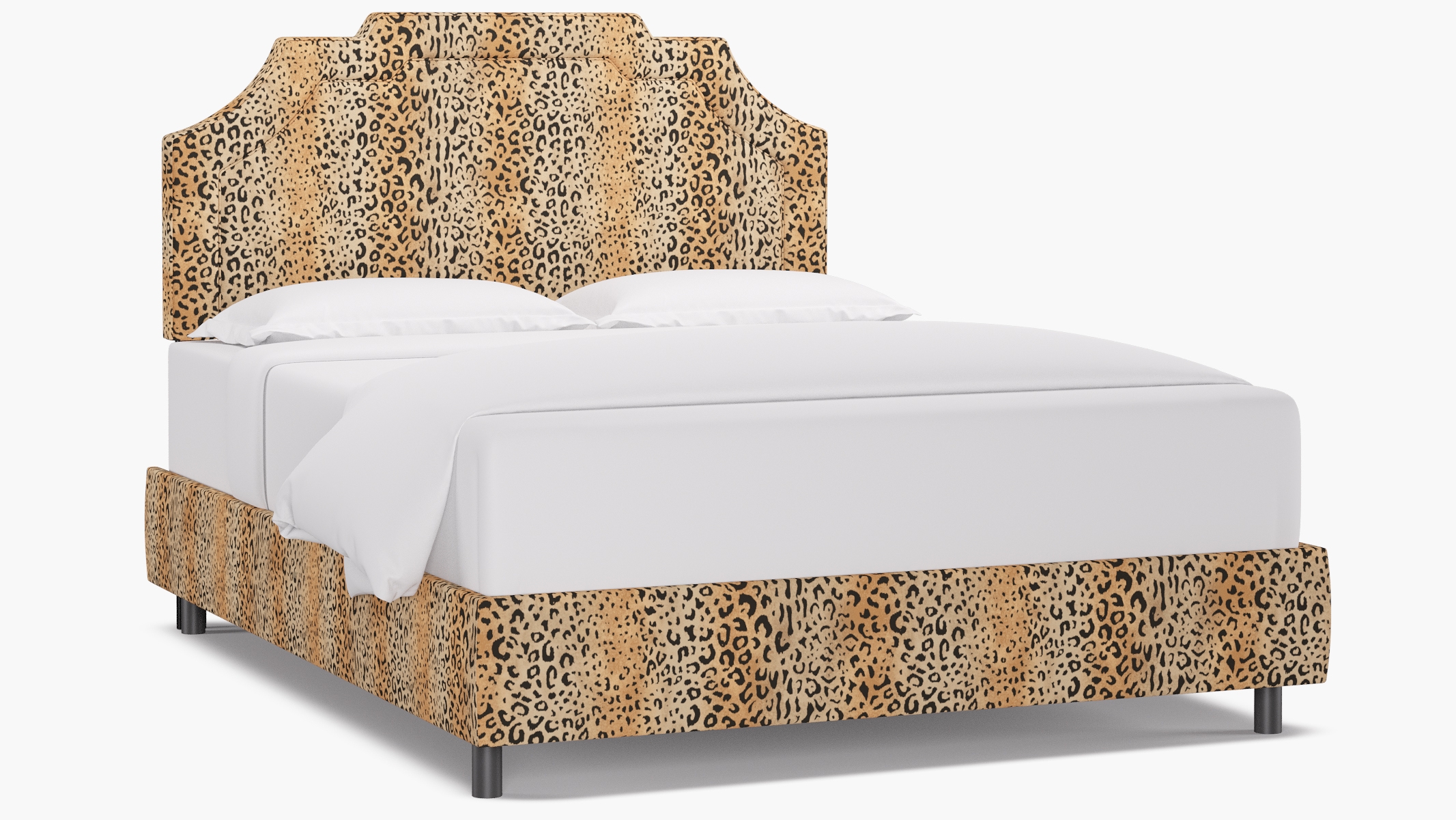 Art Deco Bed, Leopard, Queen - Image 0