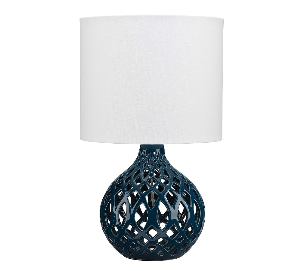 Pratt Ceramic Table Lamp, Navy Blue - Image 0