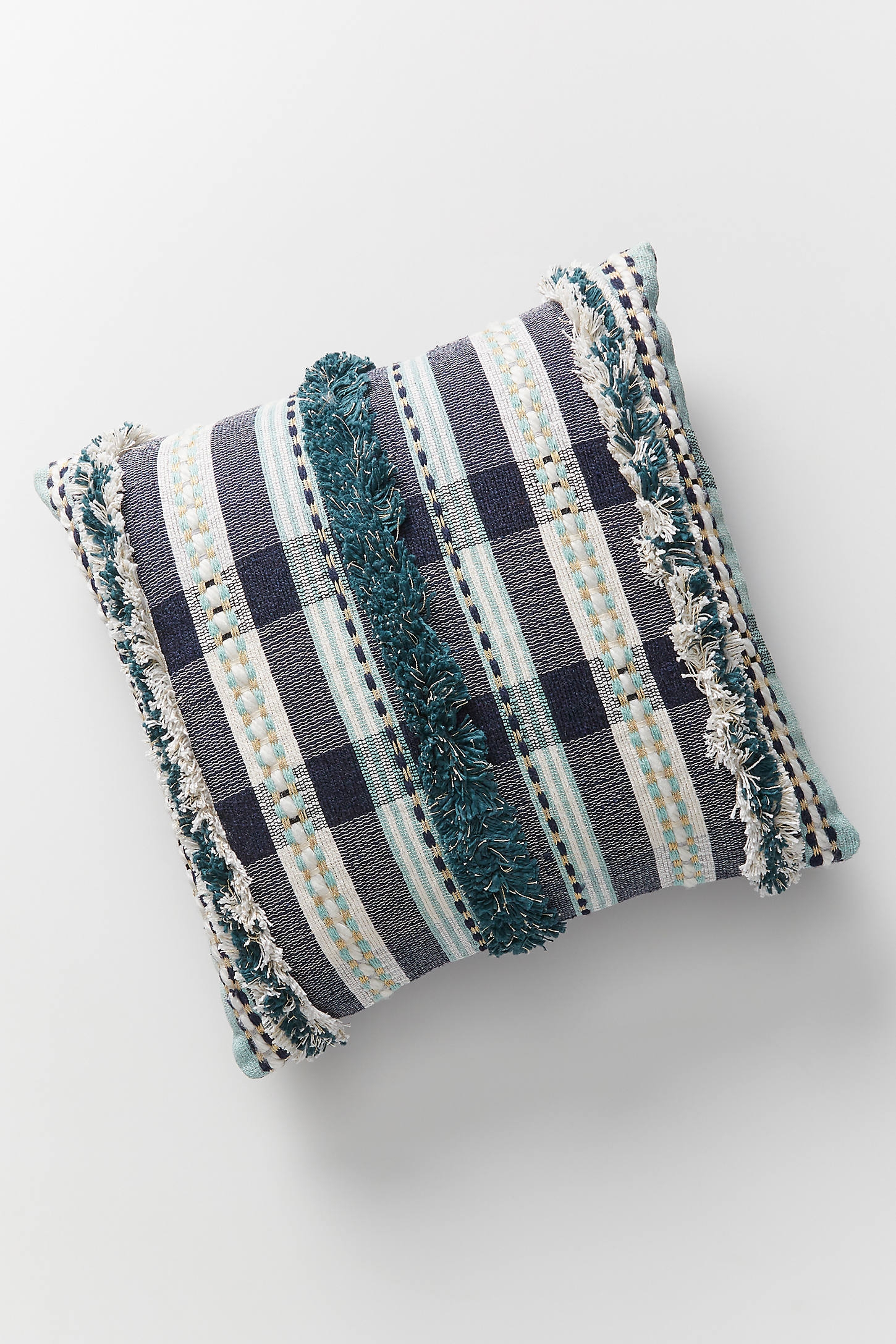 Tufted Plaid Sweetheart Pillow - Image 0