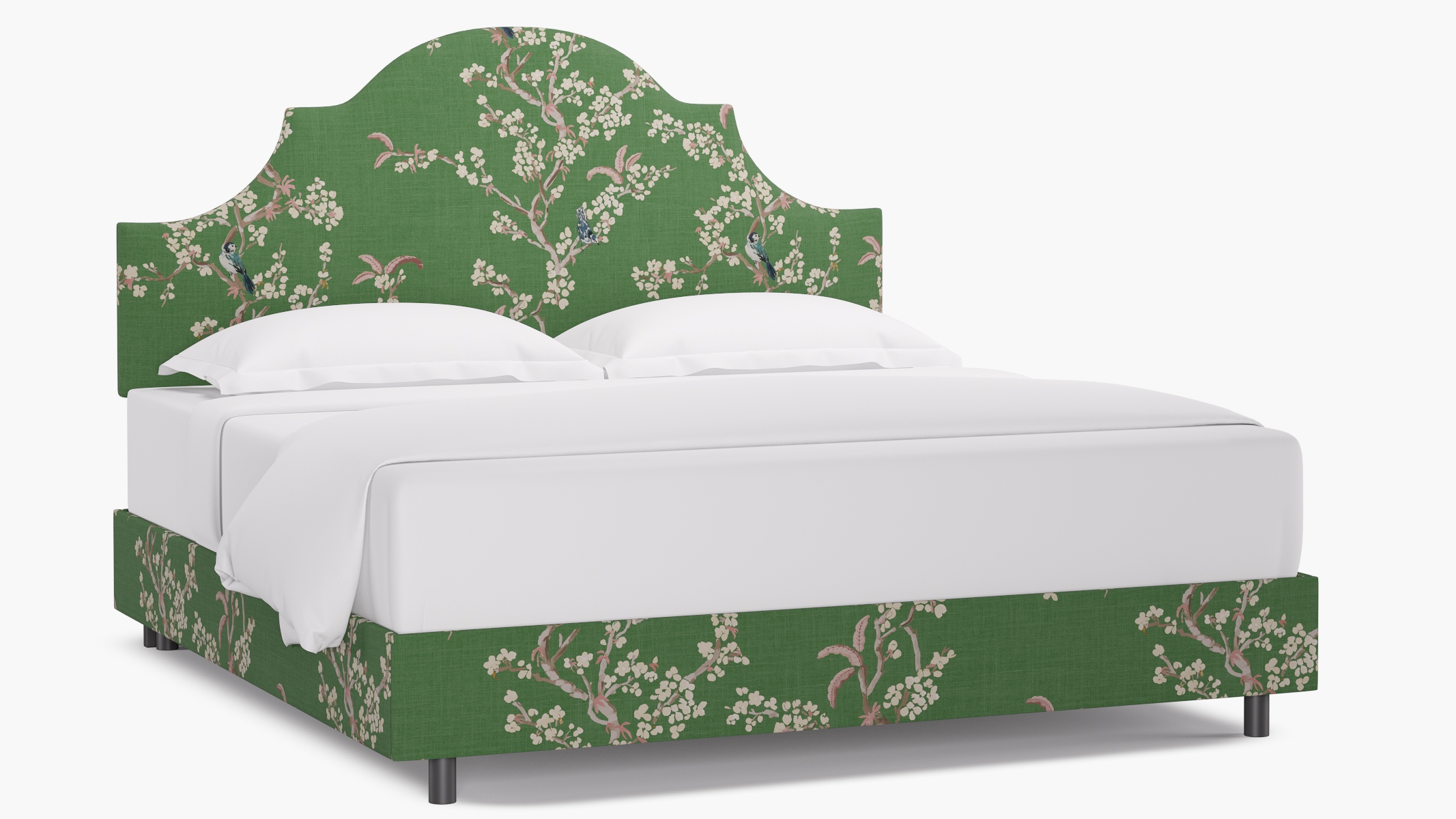 Regency Bed, Jade Cherry Blossom, King - Image 0