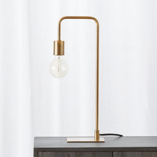 Arc Table Lamp, Antique Brass - Image 0