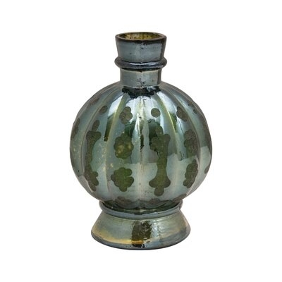 Geomar Green Iridescent 6" Glass Table Vase - Image 0