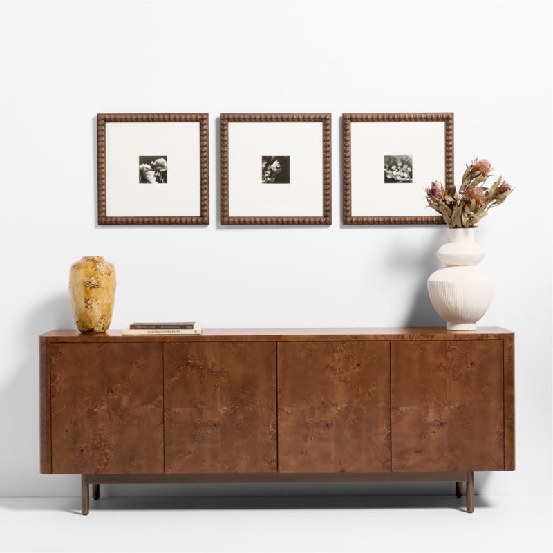 Elmhurst Beaded Walnut Gallery Wall Frames Set of 3 - Image 1