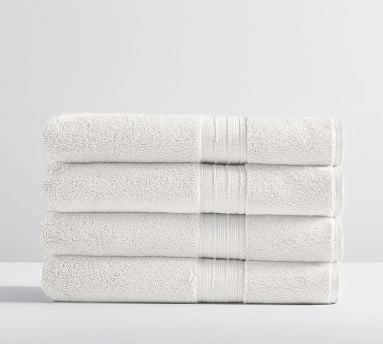 Hydrocotton Organic Bath Towels, Heathered Oatmeal, Set of 4 - Image 2