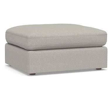 PB Air Roll Arm Upholstered Sectional Ottoman, Down Blend Wrapped Cushions, Performance Boucle Pebble - Image 0