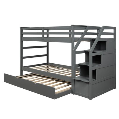 Twin-Over-Twin Bunk Bed With Twin Trundle And 3 Storage Stairs - Image 0