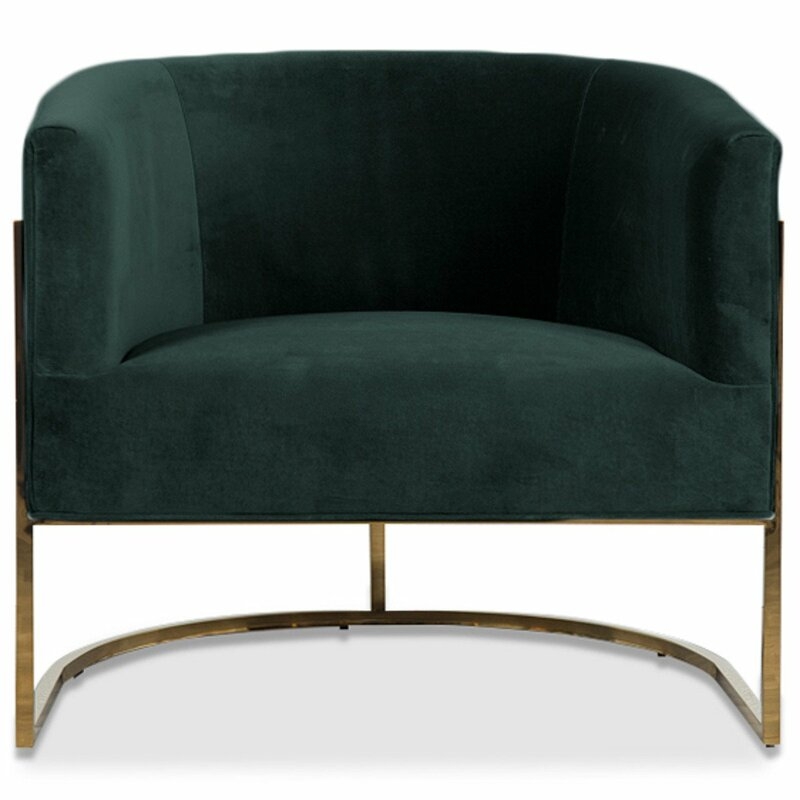 Lisbon Barrel Chair Upholstery: Hunter Green - Image 0