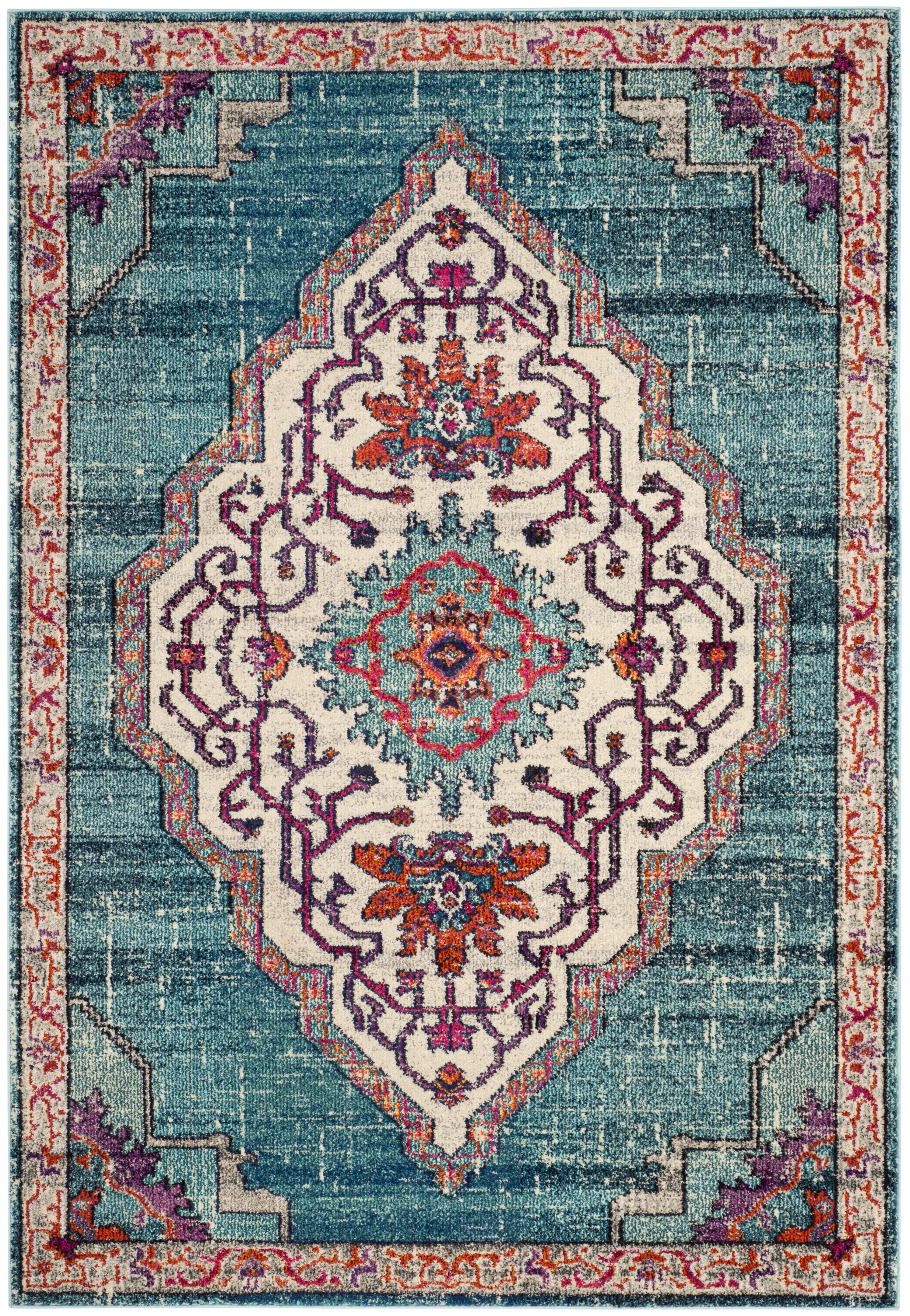 Arlo Home Woven Area Rug, MNC254J, Blue/Multi,  6' 7" X 9' 2" - Image 0