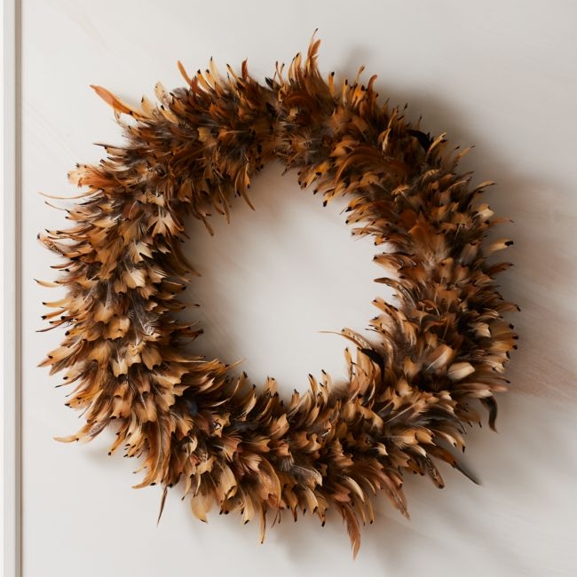 Feather Spotted Wreath 24" - Image 0