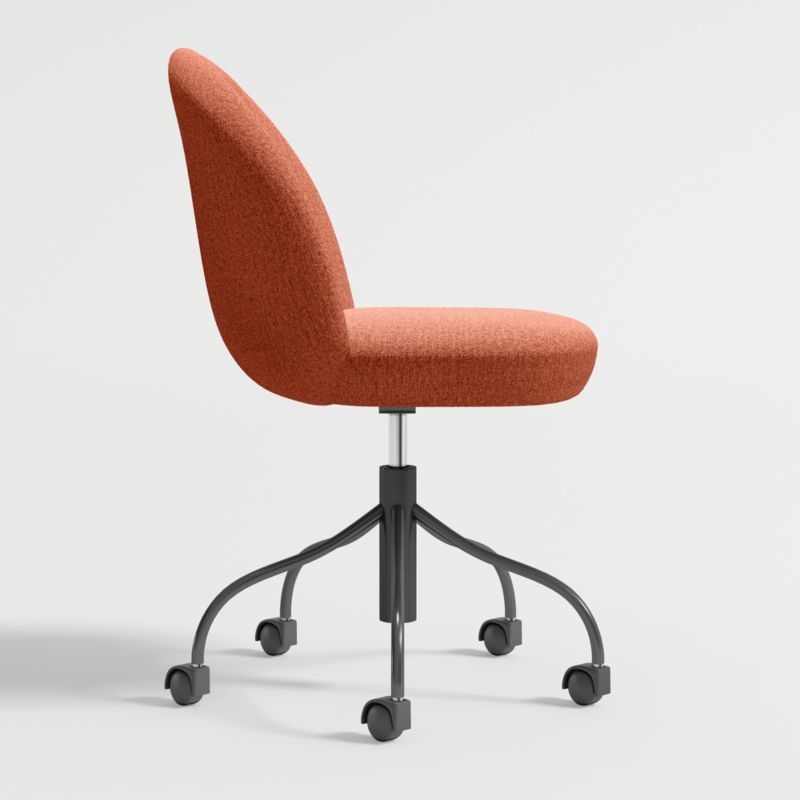 Musetta Upholstered Orange Kids Desk Chair - Image 3