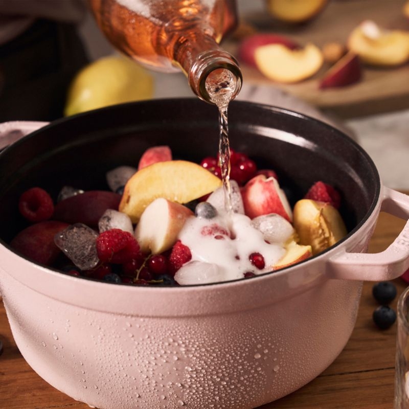 Staub ® Peony Pink Cast Iron 7-Qt. Round Cocotte - Image 8