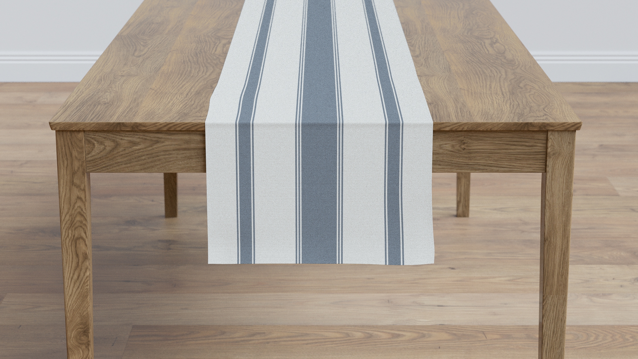 Table Runner 16" x 90", French Blue Clarence Stripe, 16" x 90" - Image 1