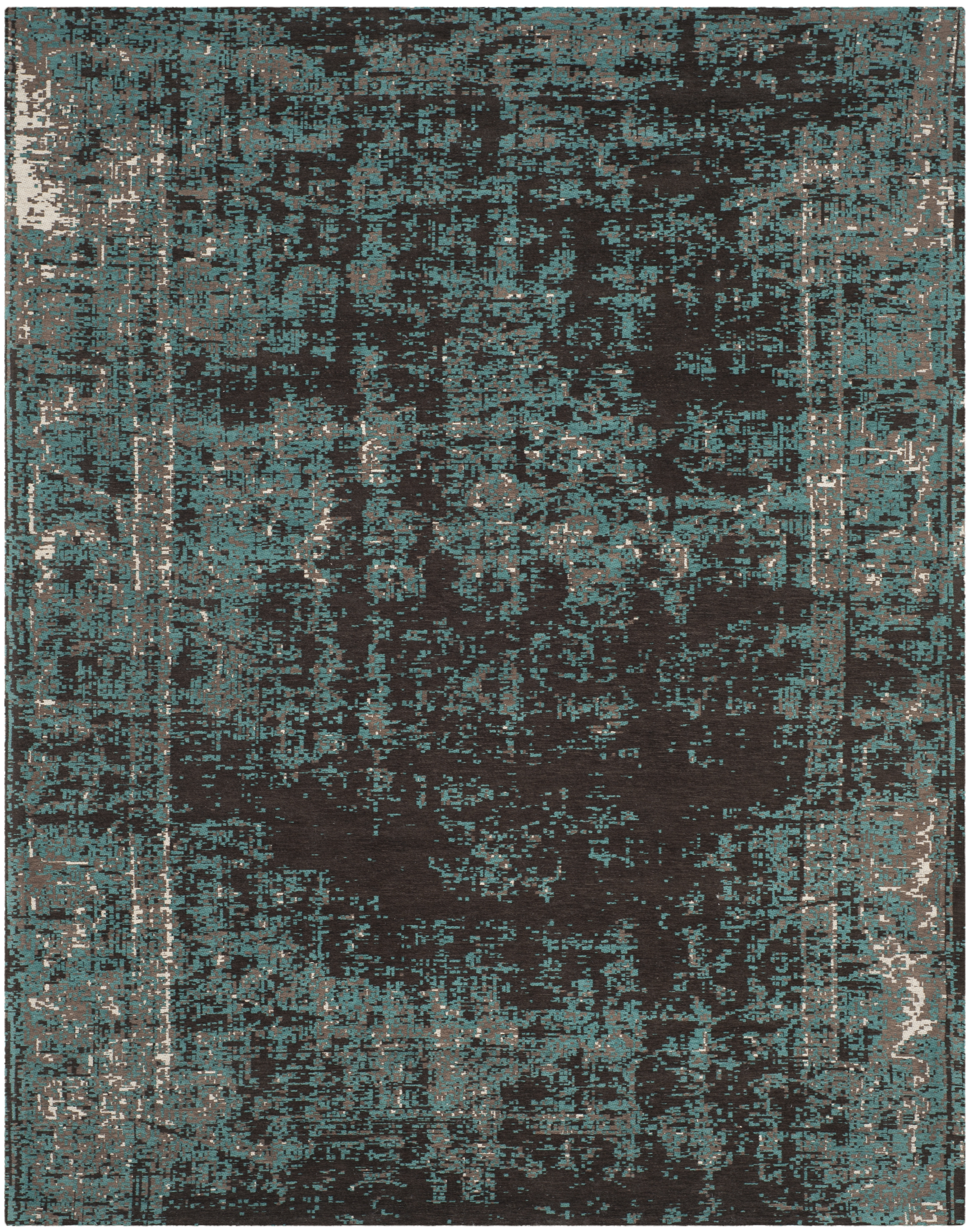 Arlo Home Woven Area Rug, CLV225A, Teal/Brown,  8' X 10' - Image 0