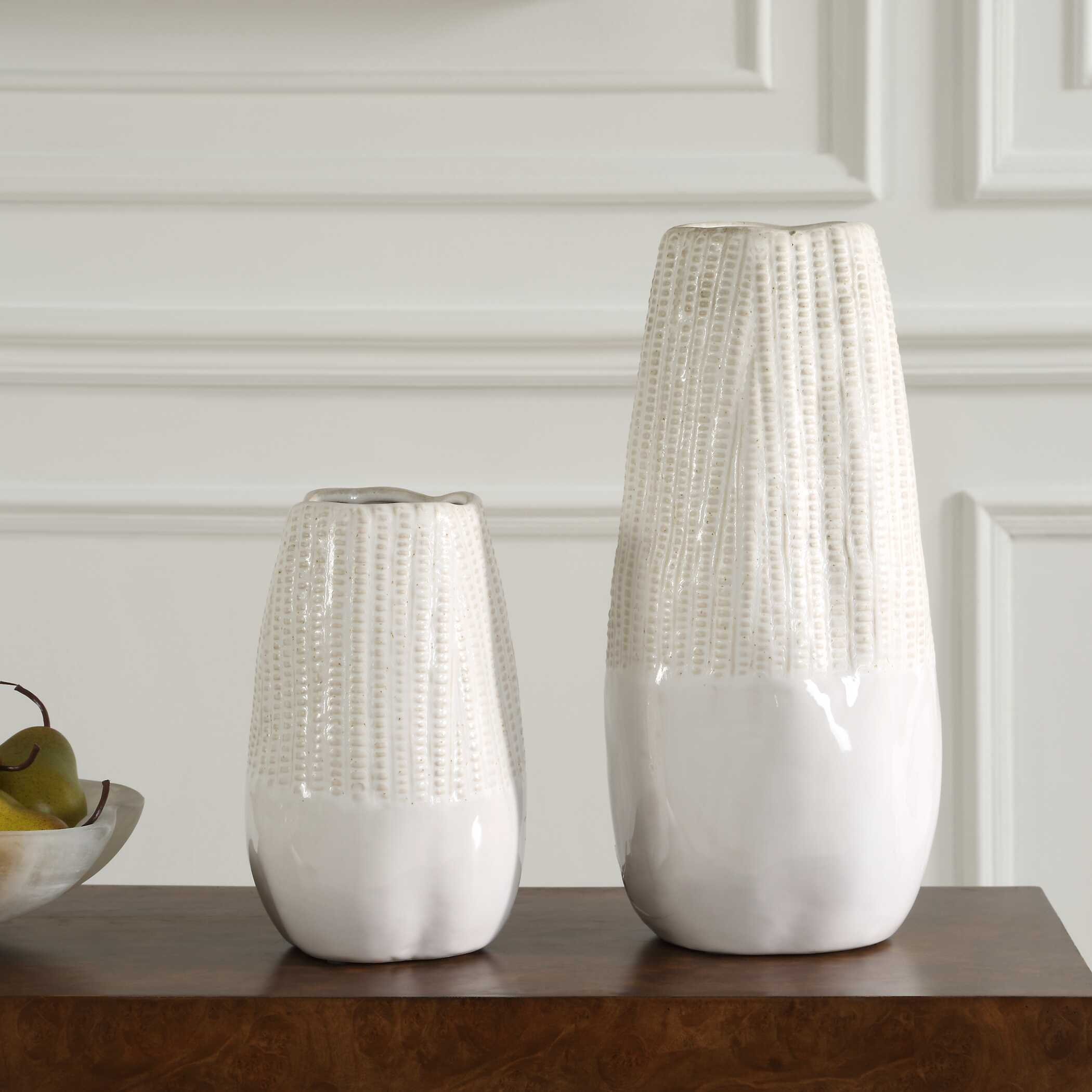 Echo Ridge White Vases Set/2 - Image 2
