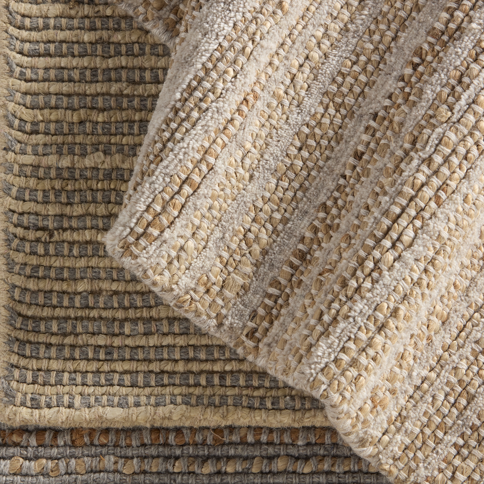 Latona Handmade Striped Gray/ Tan Runner Rug (3'X8') - Image 5