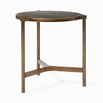 Mateo Collection Cerused Black Oil Rubbed Bronze 20 Inch Side Table - Image 0