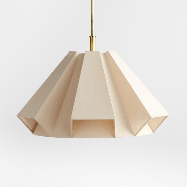Gavin Geometric Linen Pendant Light 26" - Image 0