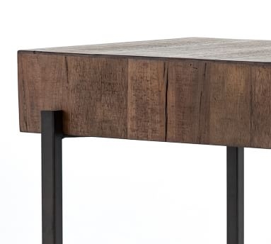 Fargo Reclaimed Wood End Table, Distressed Gray - Image 1