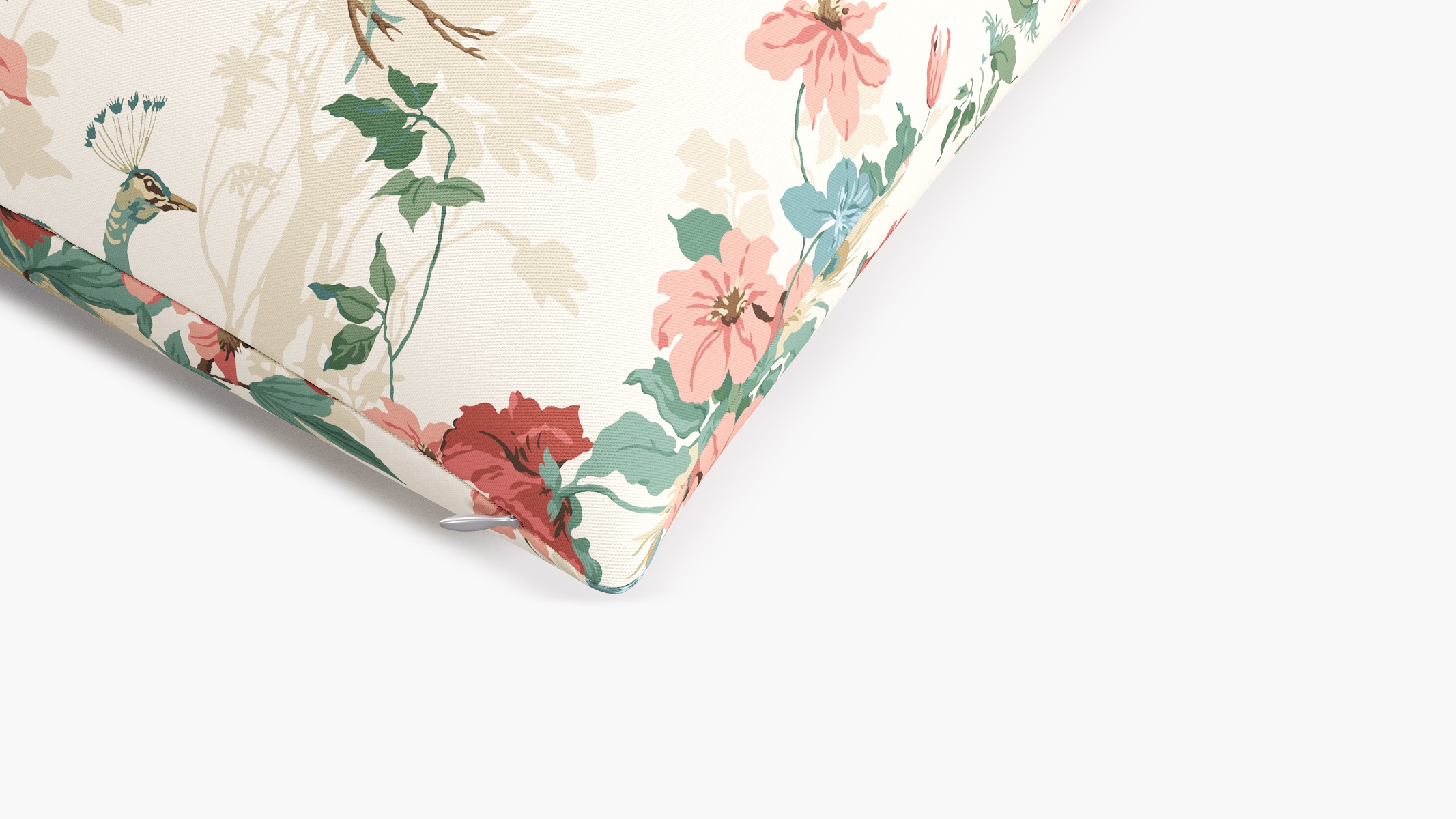 Outdoor 26" Throw Pillow, Rose Peacock Park, 26" x 26" - Image 1