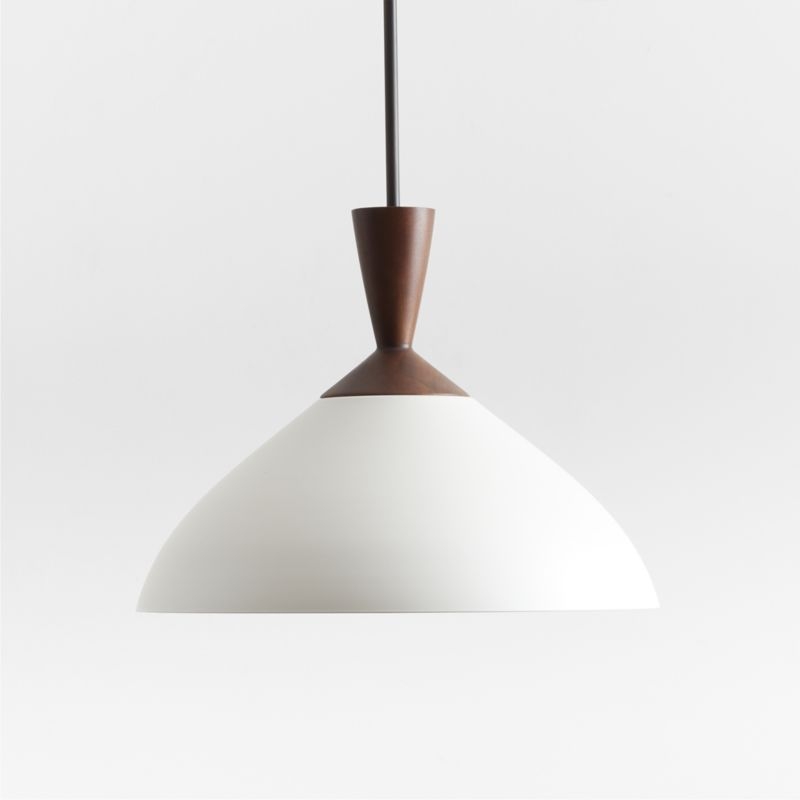 Wilson Mid-Century White Metal Pendant Light - Image 1
