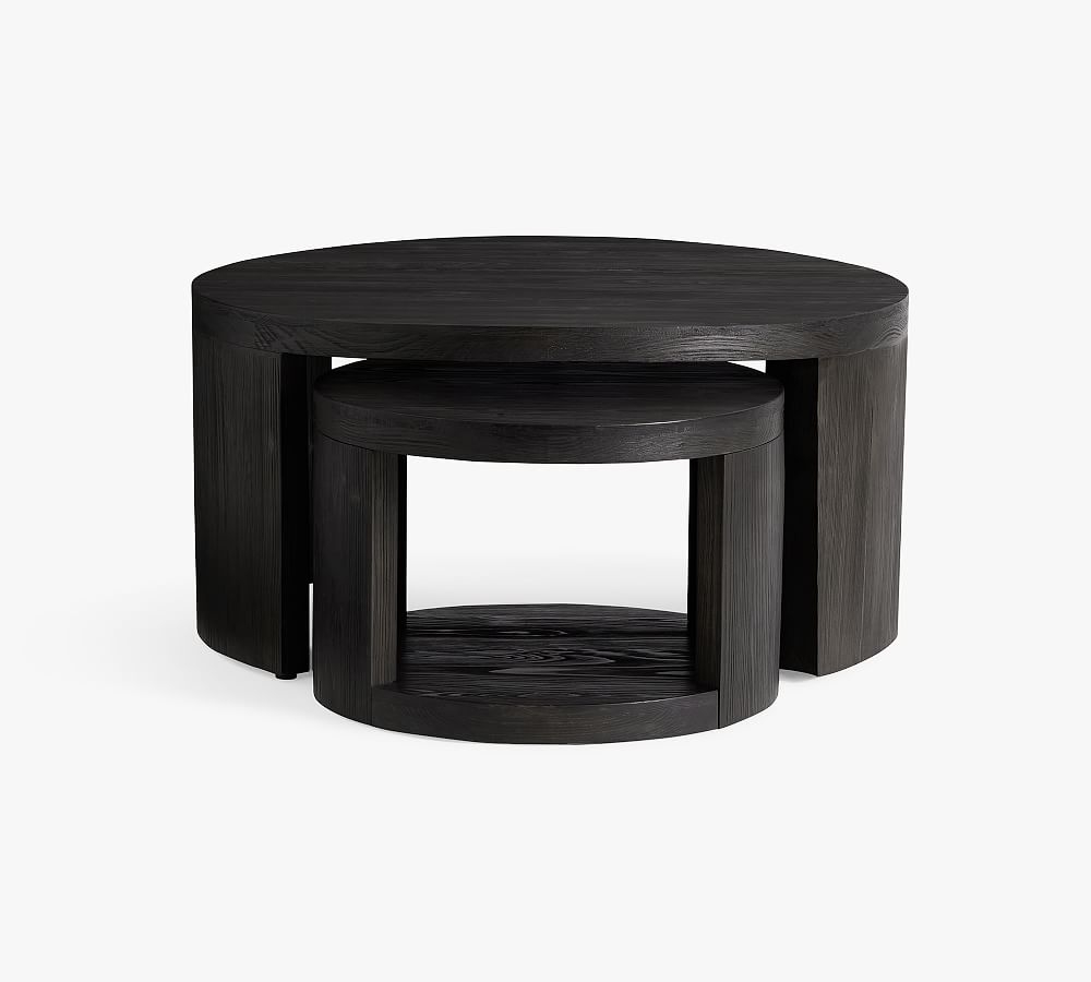 Folsom Round Nesting Coffee Tables, Charcoal, Set of 2 - Image 0