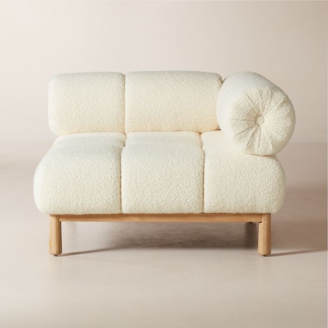 Sevigne Ivory Boucle Corner Chair by goop - Image 0