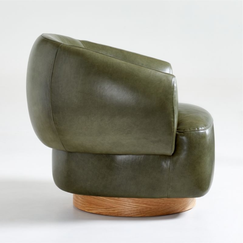 Merrick Leather Swivel Chair - Image 3